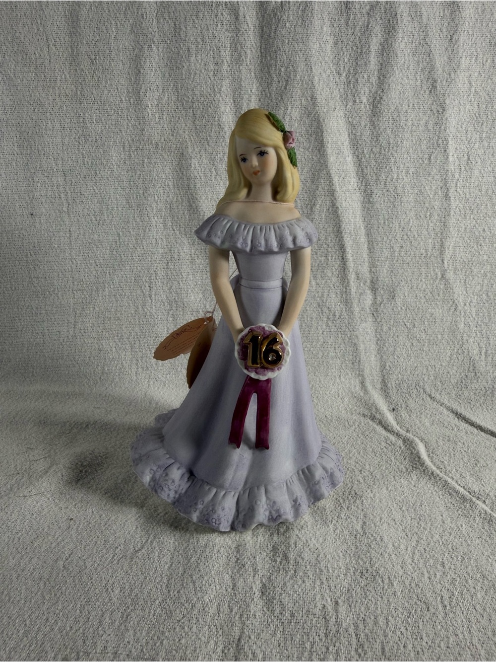 Vintage Enesco Growing Up Birthday Girls 16 Year Old Porcelain Figurine